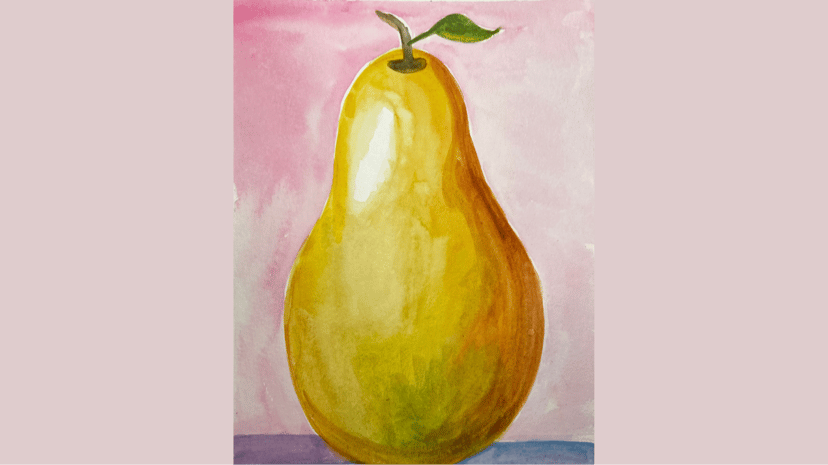 Watercolor Studio: A Pear