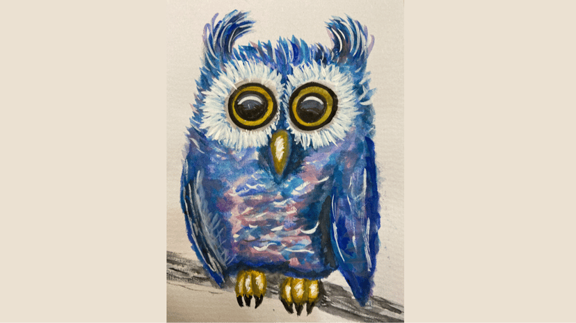 Creative Mindfulness: A Winter Owl Watercolor Painting