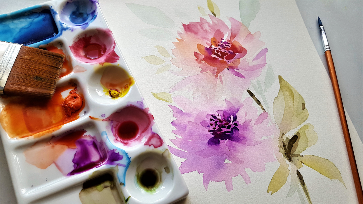 Watercolor Studio: Simple Flowers