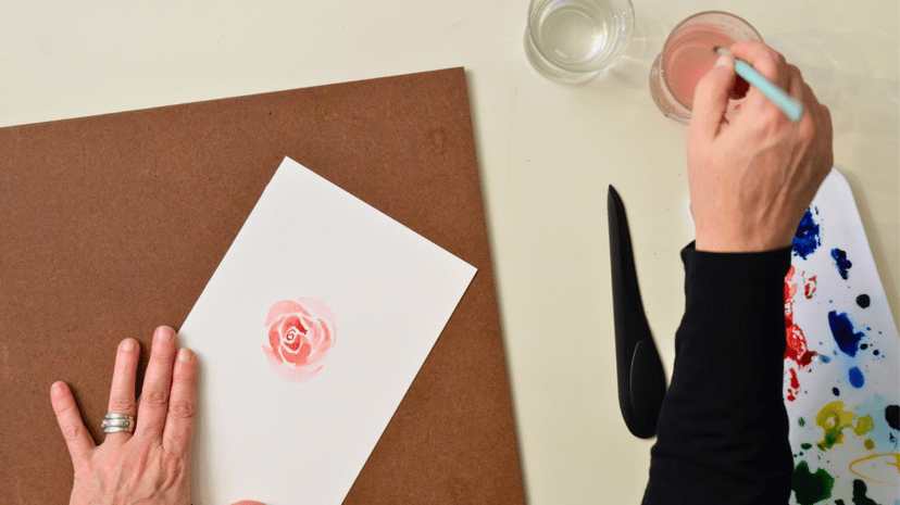 Beginner Watercolor: How to Paint a Simple Rose