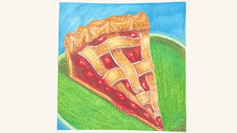 Draw a Delicious Slice of Pie with Colored Pencils