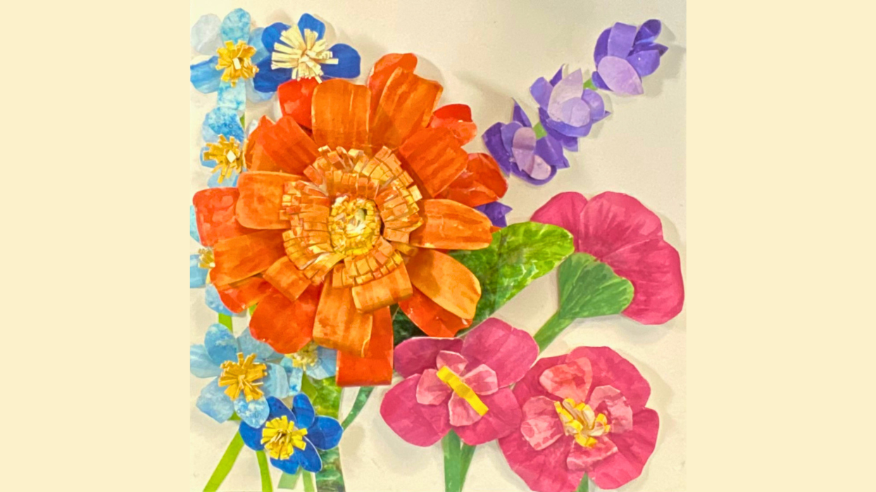 Mindful Collage Making: Painted Paper Flowers